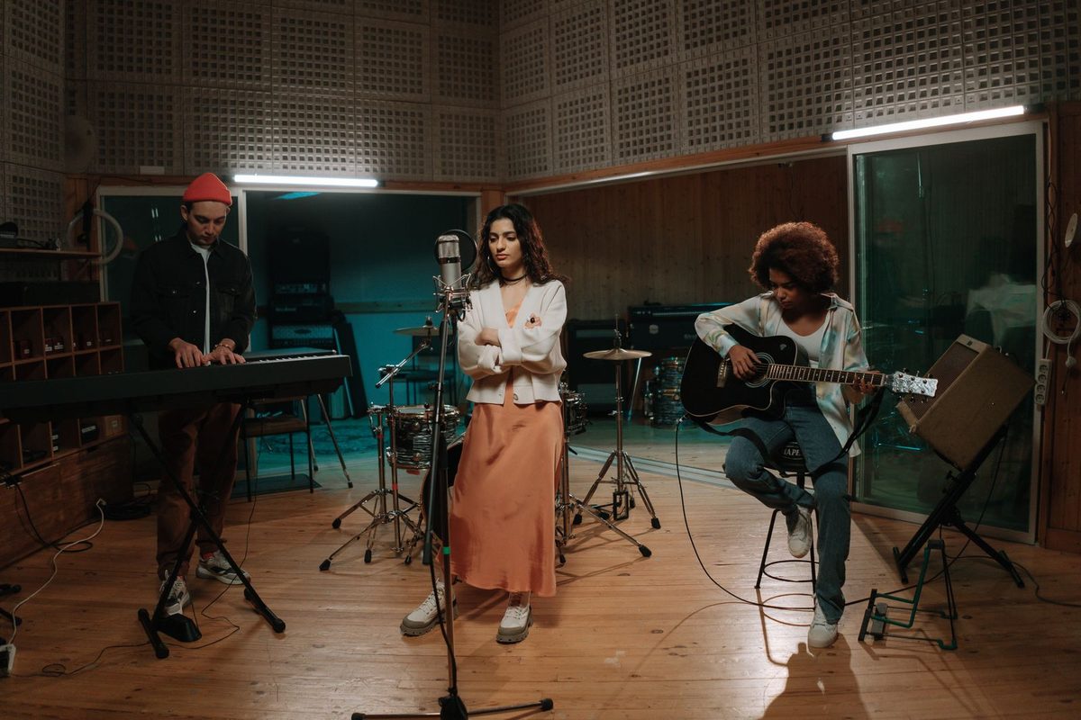 Musicians in the studio